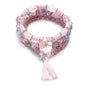 3pcs Boho Bohemian Pink Butterfly Pendant Charm Beads Bracelets Set For Women Stone Wristband Bracelet Bangles Pulseras Feminina