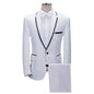 (jacket+pants) Men Fashion Wedding Banquet Party Flower Suits Singer