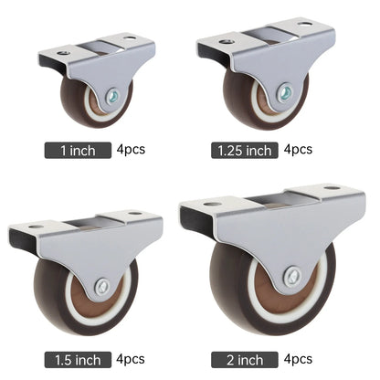 4pcs 1 Inch/1.25 Inch/1.5 Inch/2 Inch Universal Casters Furniture
