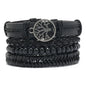 Bohemian Leather Bracelet Men Hand-woven Bracelet Men's Wooden Bead Bracelet Bracelet for Men Charm Bracelet Mens Jewellery