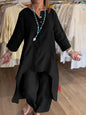 Women's 2pcs Clothing Set Fashion Summer New Suit Casual Long Shirt Blouse Top & Wide Leg Pants Solid Color 2 Piece Sets Outfits