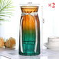 European Style Glass Vase Geometric Glass Vases Hydroponic Plant Bottle Flower Arrangement Pot Home Office Desktop Decor