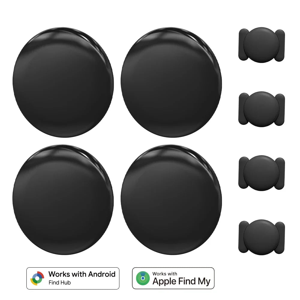 1/4-pack For Apple Find My/Google Find Hub Tracker Strong Magnetic Waterproof Anti-lost Finder Device For IOS/Google Smart Tag