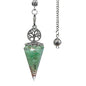 20x52mm Natural Stone Pendulum Tree of Life Hexagonal Cone Crushed Stone Aventurine