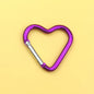1 Pcs Heart-Shaped Aluminum Carabiner Key Chain Clip Outdoor Keyring