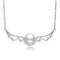 925 Sterling Silver Light Luxury Premium Wings Pearl Necklace Anniversary Birthday Party Wedding Gift