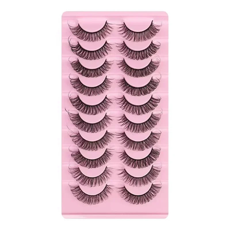 10Pairs 3D Mink Lashes Russian Strip Lash Dramatic False Eyelashes Faux Cils Makeup Fake Eyelash Extension Maquiagem