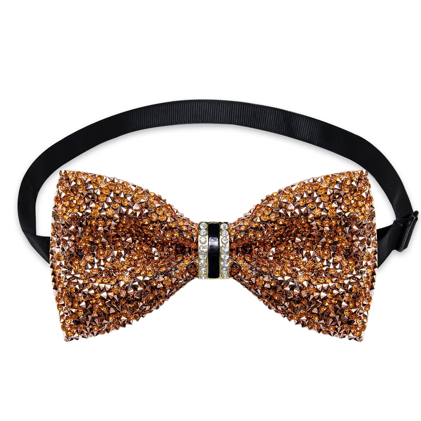 Sparkle Rhinestone Bow Ties for Men Pre-Tied Diamond Sequin Bowtie with Adjustable Length Wedding Party