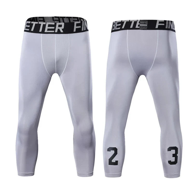 Sports Fitness Pants Men Gym Shorts Workout Tights