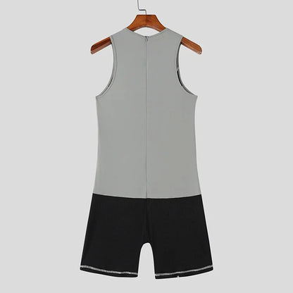 INCERUN Men Cycling Bodysuit Patchwork