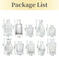 10/20pcs Mini Glass Vase Modern Clear Hydroponic Flower Vase Retro