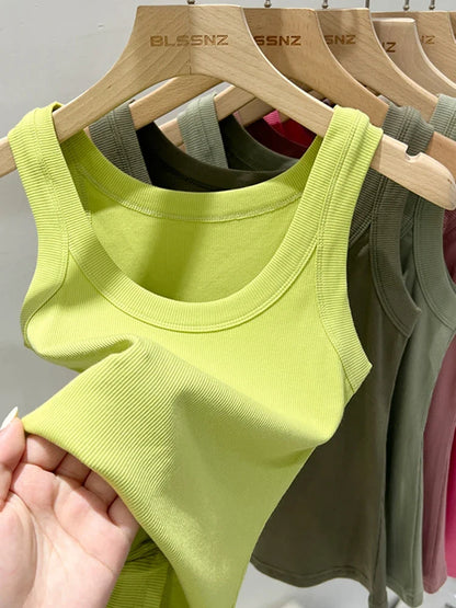 Zjaiss Women's Ribbed Elastic Summer Tank 2026