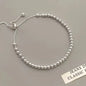 925 Silver Plated Cubic Zirconia Four Leaf Clover Bracelet for Women