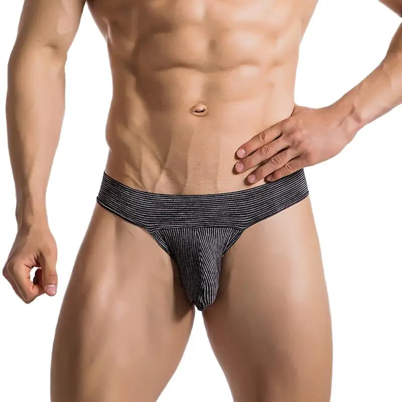Sexy Men Low Rise Briefs Men's Penis Large U Convex Pouch Underwear Briefs Slips Male Panties Stretch Breathable Underpants