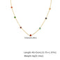 Dainty Colorful CZ Station Choker Necklace, Womne's Gold Plated Stainless Steel Chain Tarnish Free Stackable Jewelry Waterproof