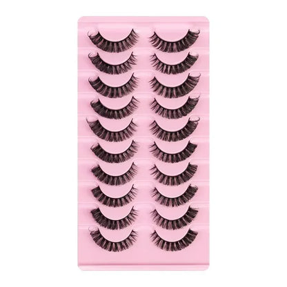 10Pairs 3D Mink Lashes Russian Strip Lash Dramatic False Eyelashes Faux Cils Makeup Fake Eyelash Extension Maquiagem