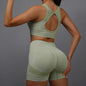 Yoga Women's Fitness Suit Shorts Workout Set