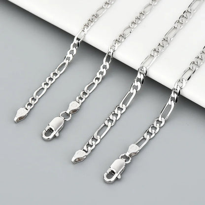 4mm 925 Sterling Silver Necklace Pressed flower Shining