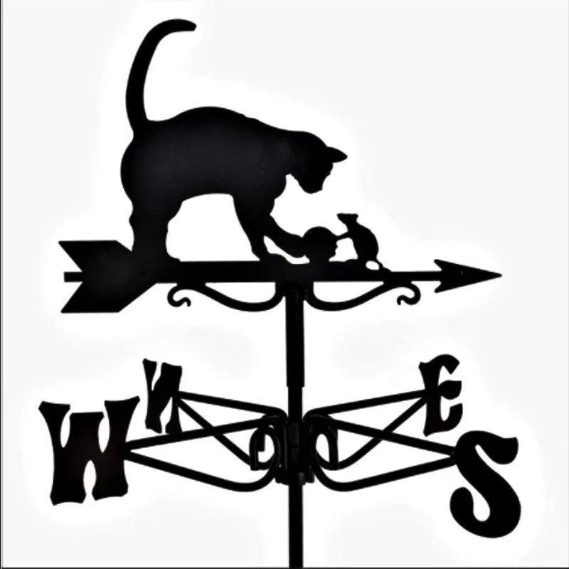 Metal Weathervane,Witch Iron Weather Vane,Sea Rover Wind Direction Indicator,Garden Decoration,Outdoor Roof Decoration,Gardening