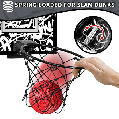 Kids Mini Basketball Hoop With Electronic Scoreboard Ball Sport Backboard Outdoor Indoor Excersise Accessory Funny Game Toys