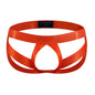 Men's Low Waist Sexy Color Block G-Strings & Thongs Cockstraps Open Back Men Jockstrap Panties Cockring Pouch Gay Underwear