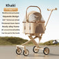 3 in 1 Pet Stroller for 20LBS Dogs Cats with Detachable Carrier Foldable Pet Travel Carrier for Car Seat Hand Carry Safe Outings