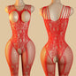 Transparent Fishnet Lingerie Women Crotchless Bodysuits Sexy Open Crotch Pantyhose Teddy Jumpsuits Erotic Full Body Stockings