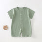 Baby Short Sleeved Jumpsuit Summer Newborn Breathable Mesh Air