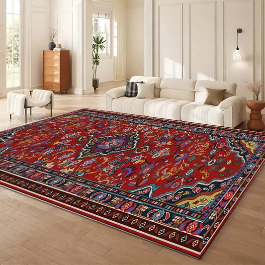 VIKAMA Bohemian Vintage Persian Area Rug Large Carpet for Living Room Bedroom Sofa Doormat Decoration,Kitchen Non-slip Floor Mat