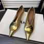 Women's New Low-cut Shoes Spring and Autumn Fashion Metal Decorative Comfortable Lightweight Wear-resistant Casual Shoes.