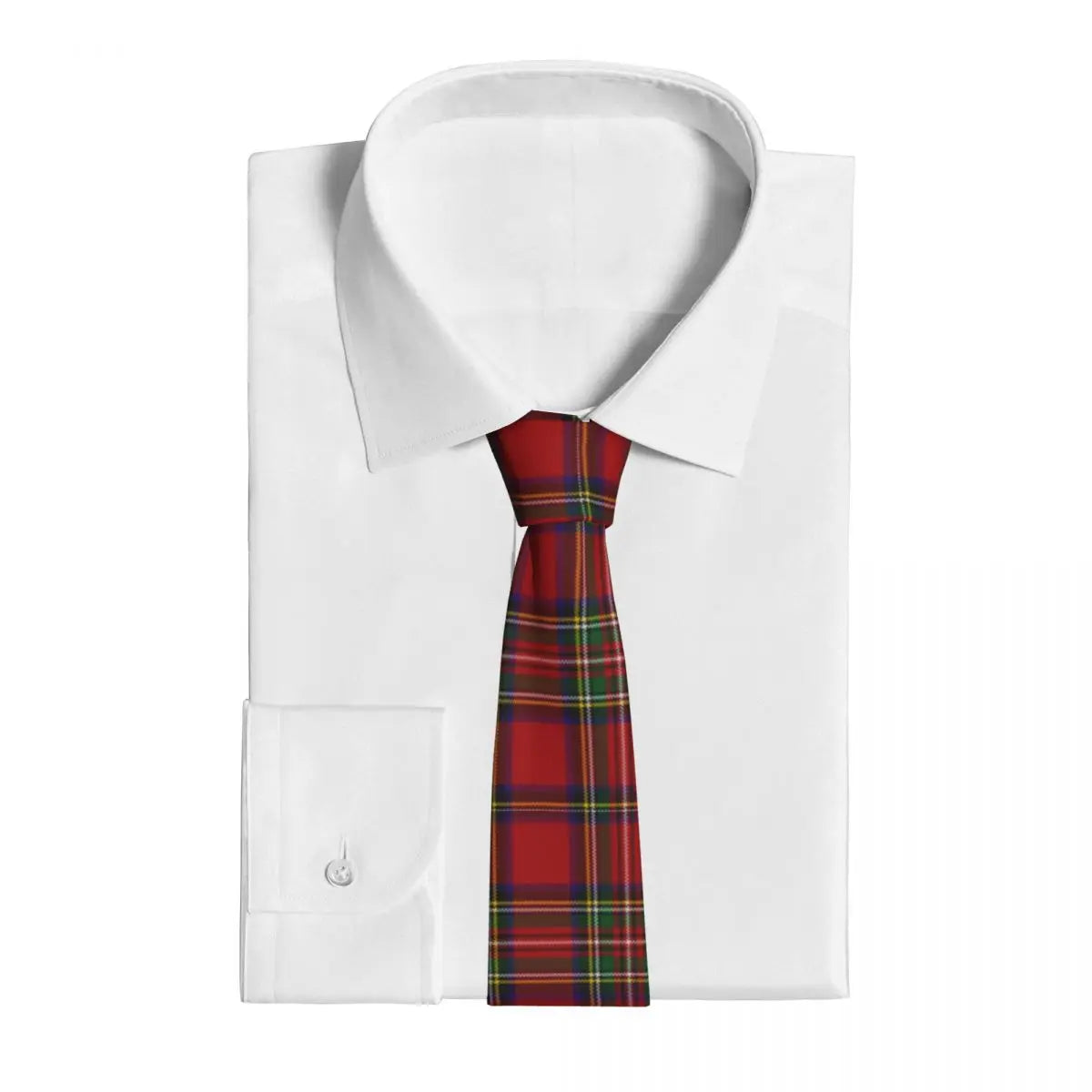 Scottish Stripes Pattern Unisex Neckties Skinny Polyester 8 cm Narrow Neck Ties for Men Suits Accessories Gravatas Gift