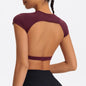 FlexiFit Women's Backless Crop Gym Top