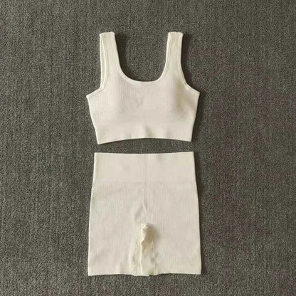 Seamless Yoga Set: Bra & Shorts - 2PCS