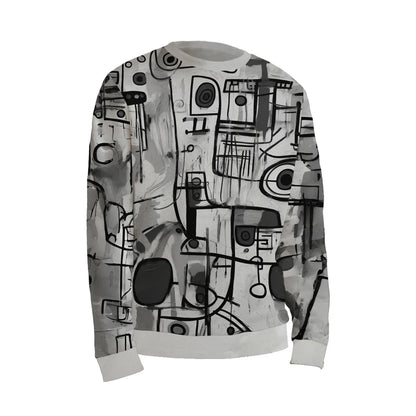 Graffiti Men's Street 3D Printed Pullover Sweatshirt Holiday Vacation Going out Sweatshirts Yellow Purple Crew Neck Print Hoodie