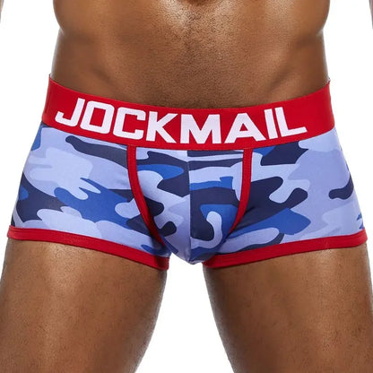Sexy Underwear Men Boxer Brief Cueca Gay Male Panties Camouflage Soft Underpants Shorts Men Trunks Printed Nylon Quick Dry