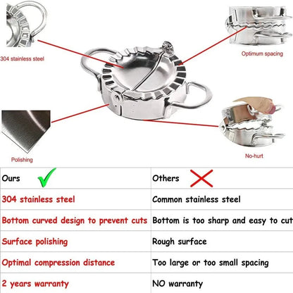 Stainless Steel Dumpling Maker Press for Ravioli and Pastry Tool