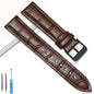 TicWatch Pro 5, Pro 3 & E3 Crocodile-Embossed Leather Buckle Band