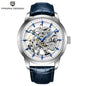 PAGANI DESIGN Business Man Watch Luxury Skeleton Hollow Leather Men's Wristwatch New Mechanical Male Clock Relogio Masculino