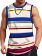 Vintage Rainbow Flowers 3D Print Tank Top Men Women Vacation Party Fashion Casual Y2k Clothing Oversized Sleeveless T-shirt Vest