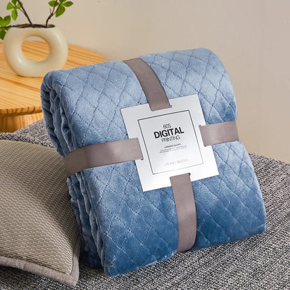 Winter Flannel Blankets For Beds 280GSM Faux Fur Coral Fleece Sofa Cover Microfiber Plush Fur Bedspread Plaid Blankets