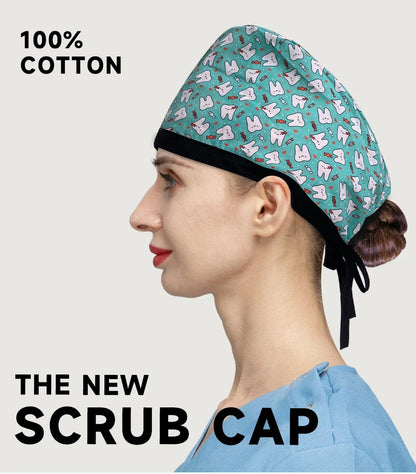 Cartoon Print Medical Scrub Cap