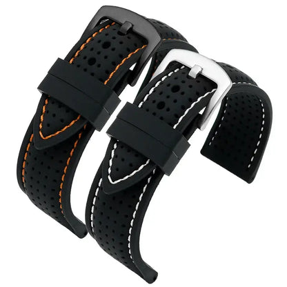 Samsung Galaxy Watch 7, 6, 5, 4 & FE Stitched Perforated Silicone Band