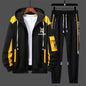 Men’s Printed Cardigan & Pants Tracksuit Set