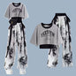 Summer New Korean Style Short Sleeved T-Shirt Top Ink Retro Printed