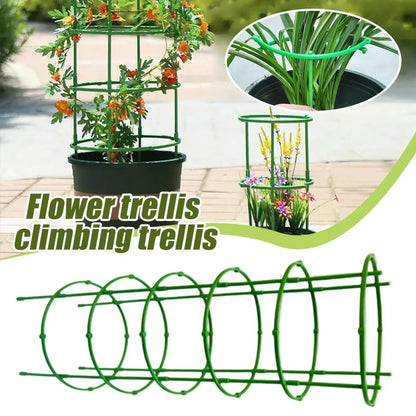 3 Layers Plant Support Plant Stakes Round Plant Support Ring Plastic Plant Cage Holder Flower Pot Climbing Trellis