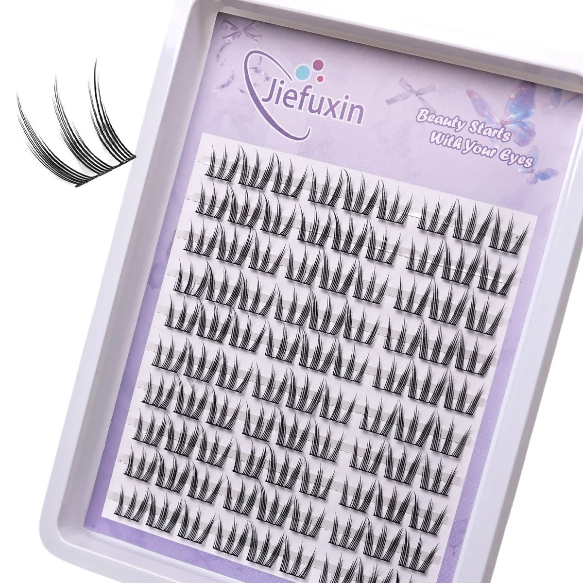 DIY Eyelash Clusters Natural False Eyelashes Extenstions Long-Lasting Cat Paw Cluster Thick Lashes Supplies Make Up