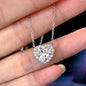 Huitan Heart Women Pendant Necklace Romantic Wedding Party Simple Style Accessories Inlaid Shining CZ Fashion Lady Jewelry Gift