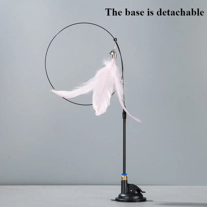 Funny Simulation Bird Cat Toy Feather with Bell Cat Stick Interactive Toy for Kitten Playing Teaser Wand Toy Pet Cats Supplies
