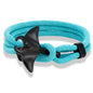 MKENDN Ocean Style Manta Ray Multilayer Rope Bracelet Charms Men Women Beach Wristband Adjustable Jewelry Homme