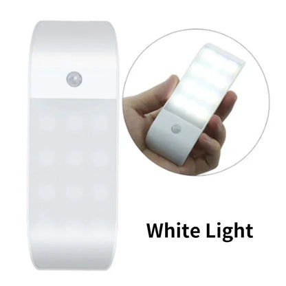 Motion Sensor LED Night Light Rechargeable Cabinet Light Wireless Magnetic Night Light for Bedroom Kitchen Closet Hallway Stairs